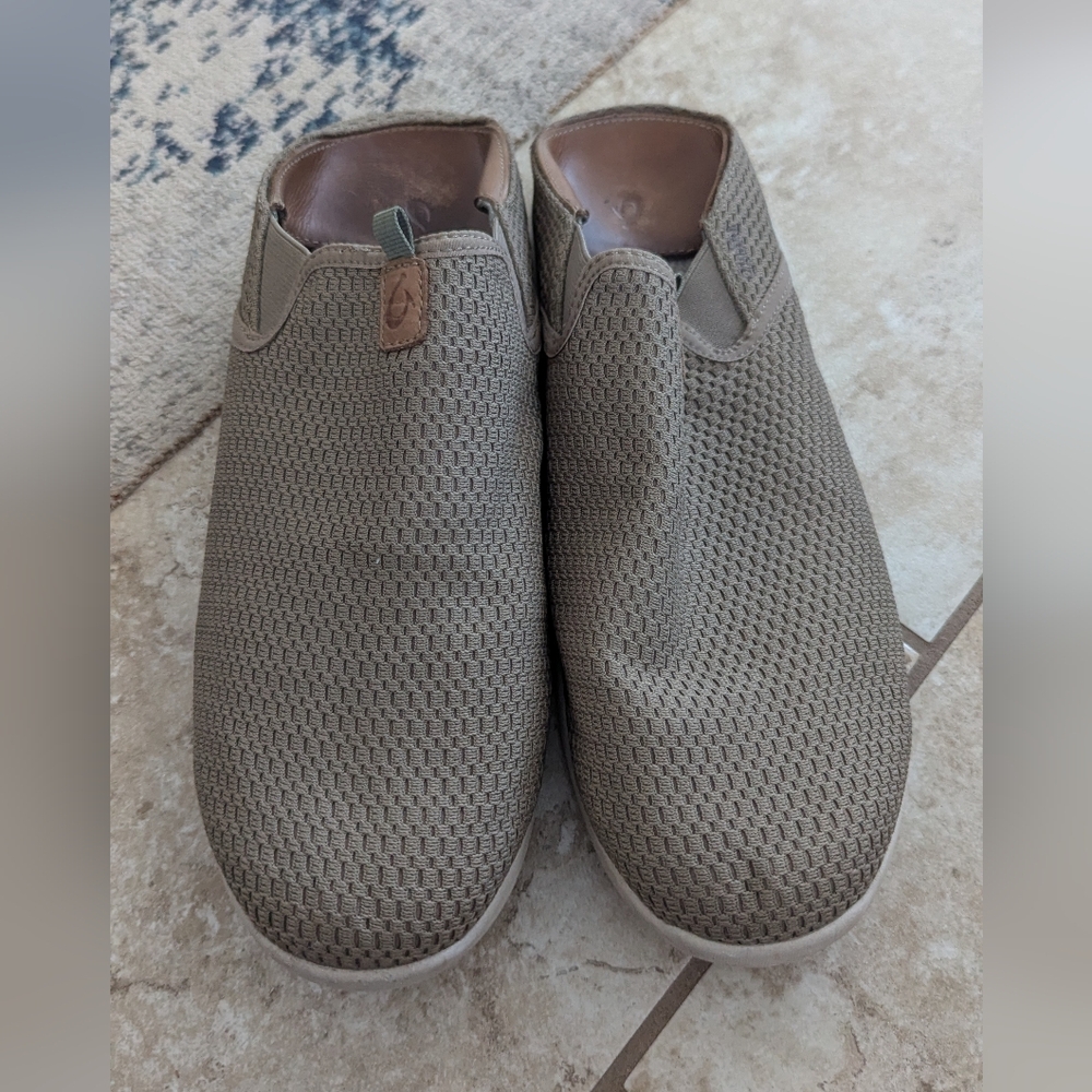 Olukai Peuhea Slip On Shoes Tan Mesh Shoes Size Mens 11